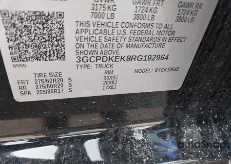 2024 Chevrolet Silverado 4Wd Short Bed Lt With 2Fl z USA, uszkodzony, nr VIN 3GCPDKEK8RG192964